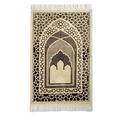 Modefa Prayer Rug Olive Green Saray Plush Islamic Prayer Rug - Olive Green