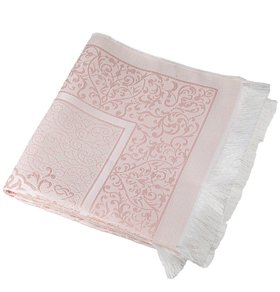 Modefa Prayer Rug Pink Islamic Gift Set - Prayer Mat & Tesbih in Taffeta Gift Bag - Pink