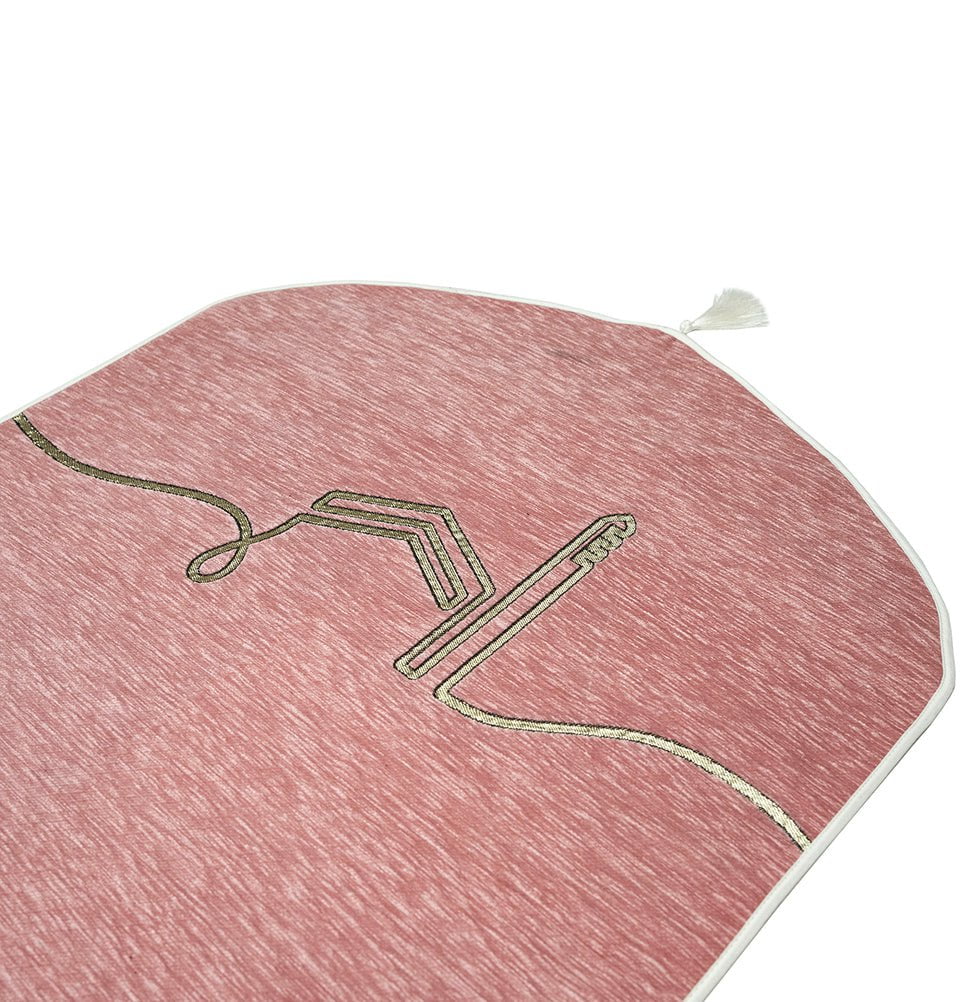 Luxury Woven Chenille Islamic Prayer Mat Serenity - Pink
