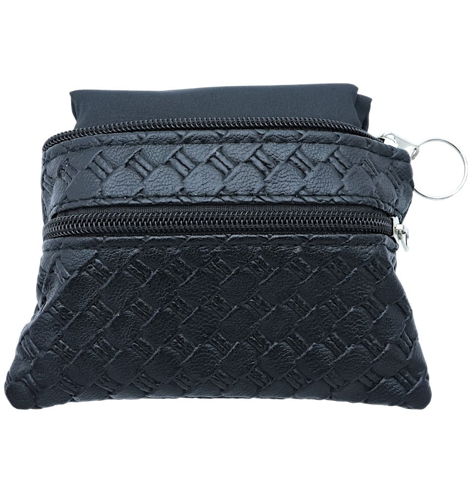 Modefa Prayer Rug Pocket Travel Prayer Mat with Zippered Case - Black with Gold Tulip