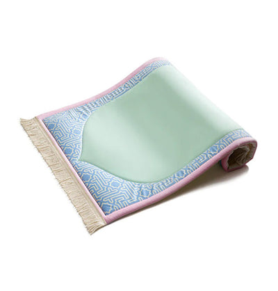 Modefa Prayer Rug Premium Foldable Cushion Junior Prayer Mat - Andulus Arch Pastel Green
