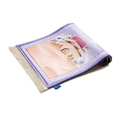 Modefa Prayer Rug Premium Foldable Cushion Junior Prayer Mat - Masjid Oasis Lilac