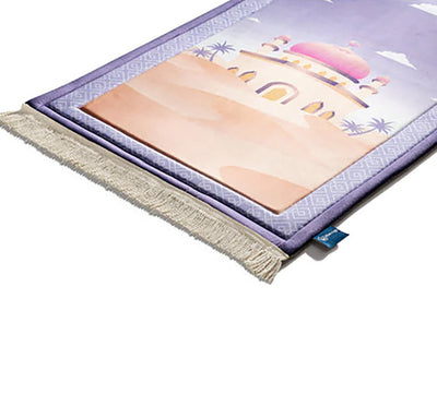 Modefa Prayer Rug Premium Foldable Cushion Junior Prayer Mat - Masjid Oasis Lilac