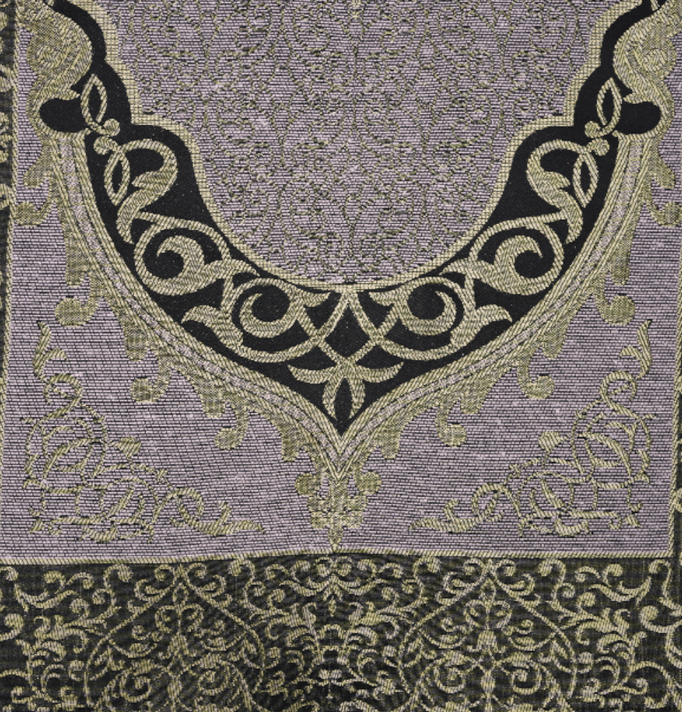 Modefa Prayer Rug Purple Chenille Ottoman Islamic Prayer Mat - Light Purple