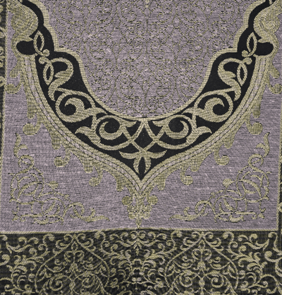 Modefa Prayer Rug Purple Chenille Ottoman Islamic Prayer Mat - Light Purple