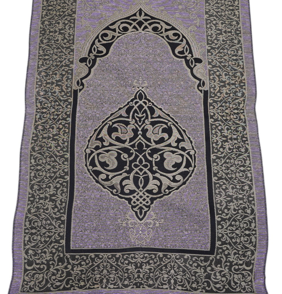 Modefa Prayer Rug Purple Chenille Ottoman Islamic Prayer Mat - Light Purple