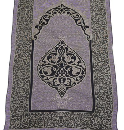 Modefa Prayer Rug Purple Chenille Ottoman Islamic Prayer Mat - Light Purple