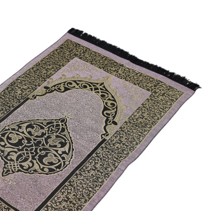 Modefa Prayer Rug Purple Chenille Ottoman Islamic Prayer Mat - Light Purple