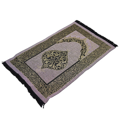 Modefa Prayer Rug Purple Chenille Ottoman Islamic Prayer Mat - Light Purple