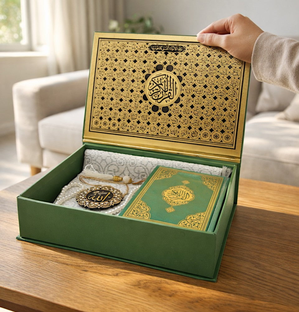 Quran Gift Box 4 Piece Set - Green