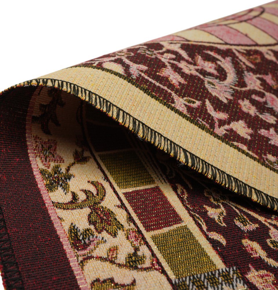 Modefa Prayer Rug Red Cotton Woven Child Islamic Prayer Mat - Garden Arch - Red