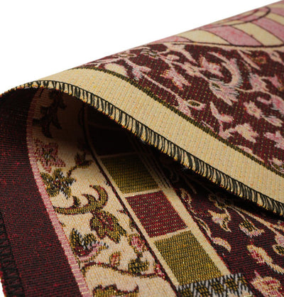 Modefa Prayer Rug Red Cotton Woven Child Islamic Prayer Mat - Garden Arch - Red