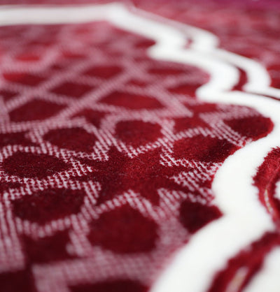 Modefa Prayer Rug Red Double Plush Wide Islamic Prayer Rug Andalus - Red