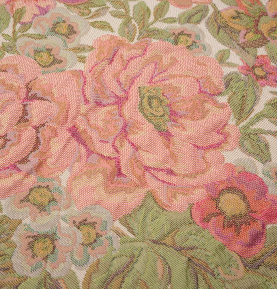 Modefa Prayer Rug Rose Beige Embroidered Rose Islamic Prayer Mat - Rose Beige