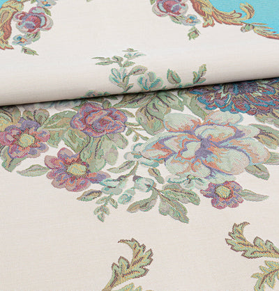 Modefa Prayer Rug Rose Blue Embroidered Rose Islamic Prayer Mat - Rose Blue