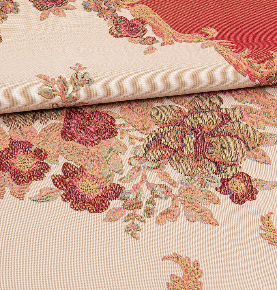 Modefa Prayer Rug Rose Red Embroidered Rose Islamic Prayer Mat - Rose Red