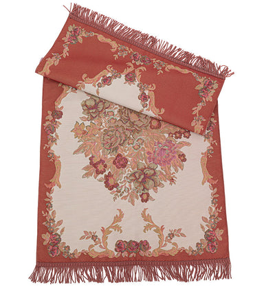 Modefa Prayer Rug Rose Red Embroidered Rose Islamic Prayer Mat - Rose Red