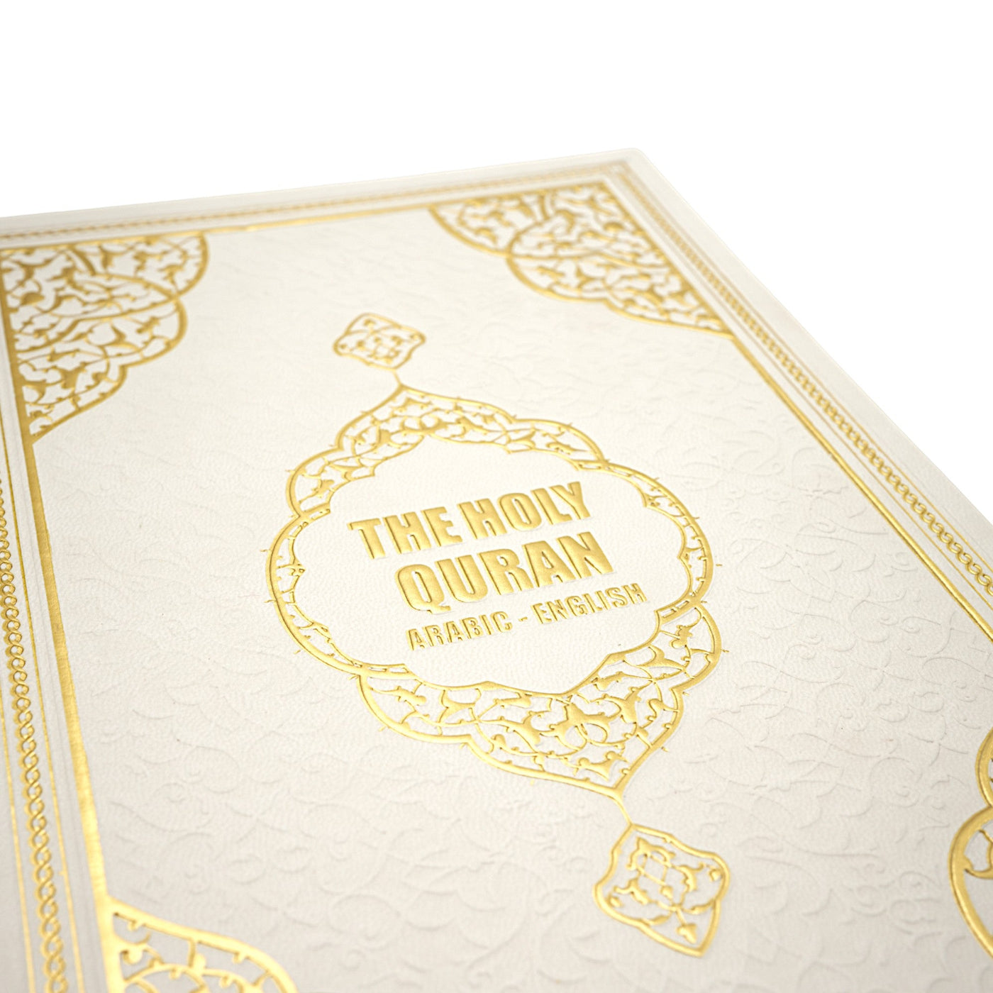 Modefa Prayer Rug White Gold Prayer Rug Gift Box Set - With Quran & Prayer Beads - White Gold