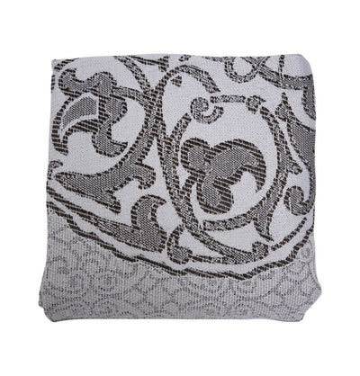 Modefa Prayer Rug White/Grey Chenille Ottoman Islamic Prayer Mat - White/Grey