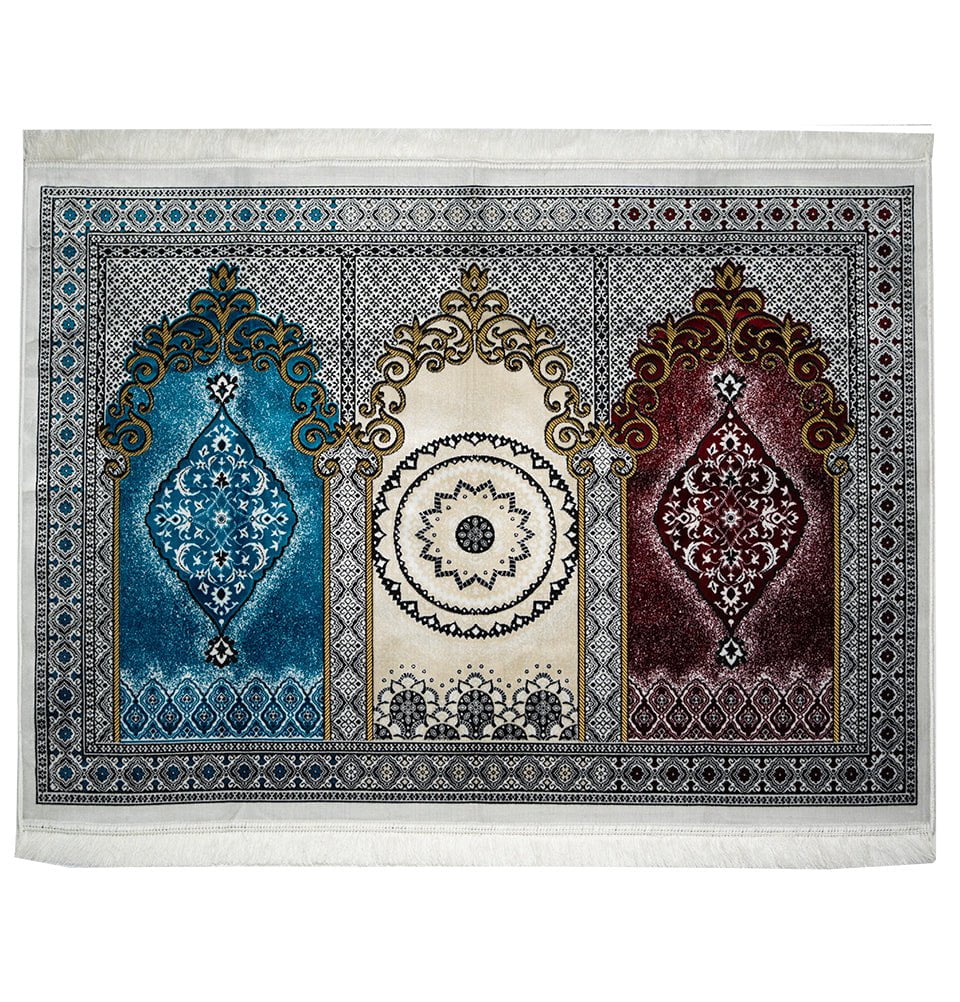 Modefa Prayer Rug Wide 3 Person Prayer Rug Multicolored #17-1