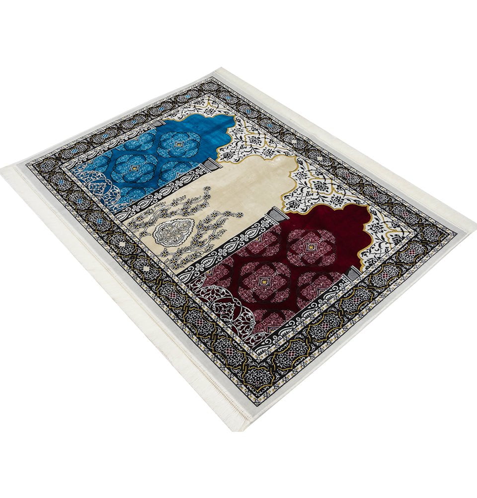 Modefa Prayer Rug Wide 3 Person Prayer Rug Multicolored - #17-10