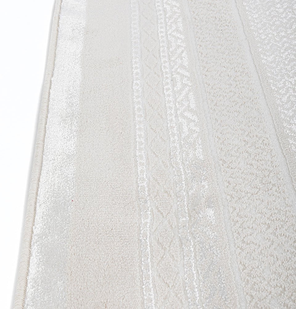Modefa Prayer Rug Wide 4 Person Masjid Islamic Prayer Rug - Serenity Garden Creme