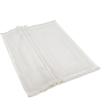 Modefa Prayer Rug Wide 4 Person Masjid Islamic Prayer Rug - Serenity Garden Creme