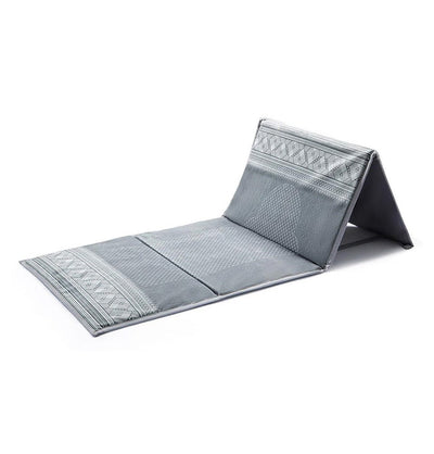 Modefa Prayer Rug Ziri Grey Arch Premium Foldable Cushion Prayer Mat with Backrest - Ziri Grey Arch