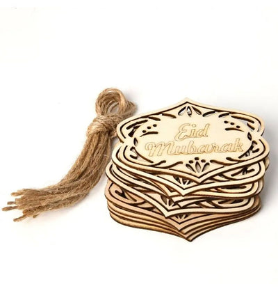 Modefa Ramadan & Eid Party Islamic Holiday Decor | Eid Mubarak Wood Ornaments
