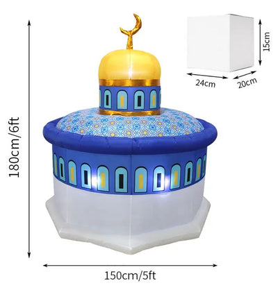 Modefa Ramadan & Eid Party Islamic Holiday Decor | Lighted Inflatable Masjid al-Aqsa