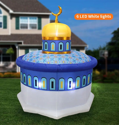 Modefa Ramadan & Eid Party Islamic Holiday Decor | Lighted Inflatable Masjid al-Aqsa