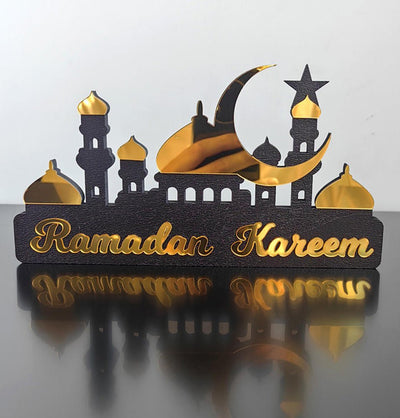 Modefa Ramadan & Eid Party Islamic Holiday Decor - Masjid & Crescent Ramadan Kareem Sign