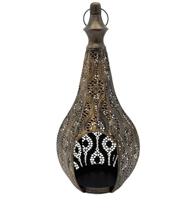 Modefa Ramadan & Eid Party Islamic Holiday Decor | Mosaic Lantern 12.5in - Bronze