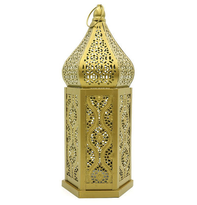 Modefa Ramadan & Eid Party Islamic Holiday Decor | Wavy Lantern 12in - Gold