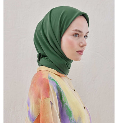 Modefa scarf Leaf Green Medine Ipek Chiffon Square Hijab - Leaf Green