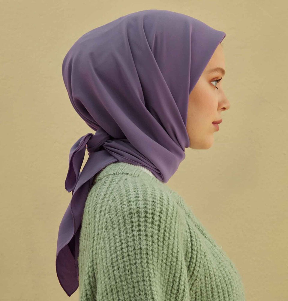 Modefa scarf Purple Medine Ipek Chiffon Square Hijab - Purple