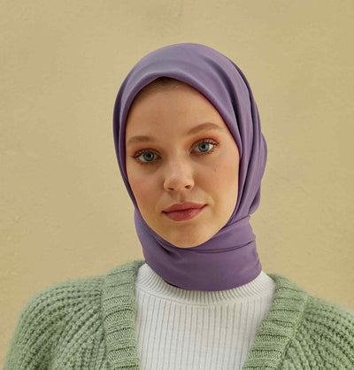 Modefa scarf Purple Medine Ipek Chiffon Square Hijab - Purple