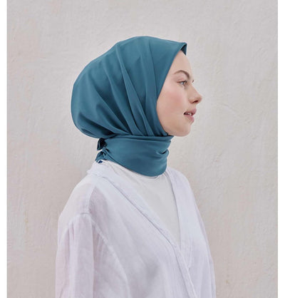 Modefa scarf Teal Medine Ipek Chiffon Square Hijab - Teal