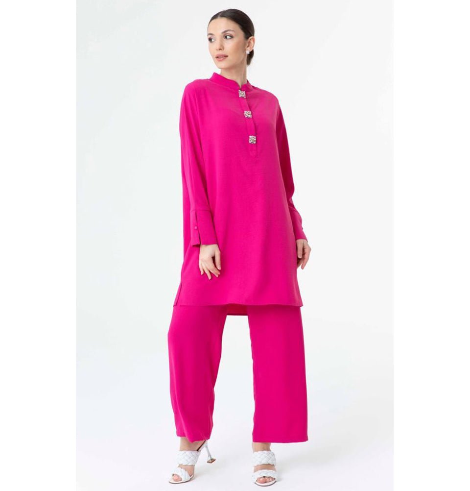 Modefa Semi-Formal Gem Tunic 20485 - Fuchsia