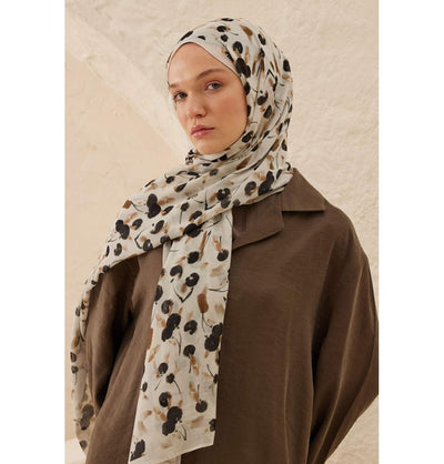 Modefa Shawl Beige Rami Lightweight Hijab Shawl Cherry - Beige