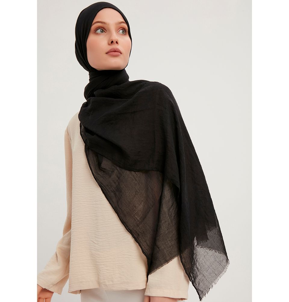 Modefa Shawl Black Comfort Hijab Shawl - Black