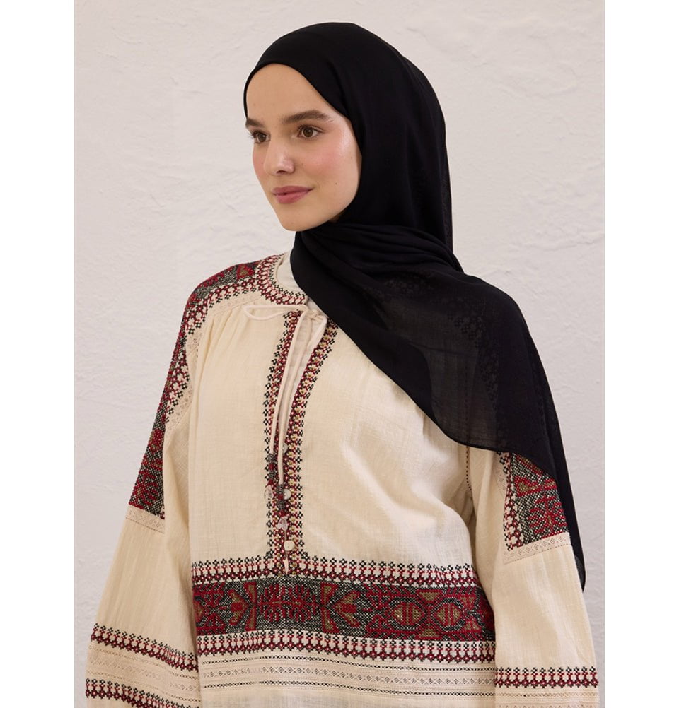 Modefa Shawl Black Everyday Basic Soft Viscose Shawl Hijab - Black