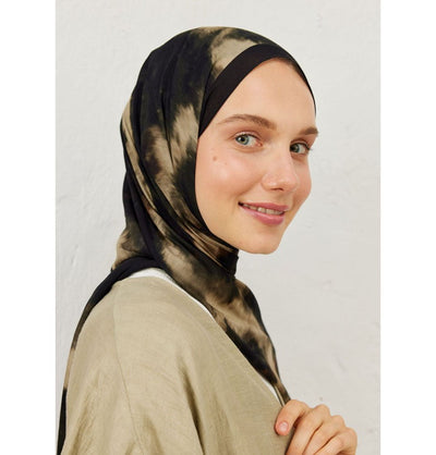 Modefa Shawl Black Rami Lightweight Hijab Shawl Batik - Black