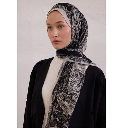 Modefa Shawl Black Rami Lightweight Hijab Shawl Secret Elegance - Black