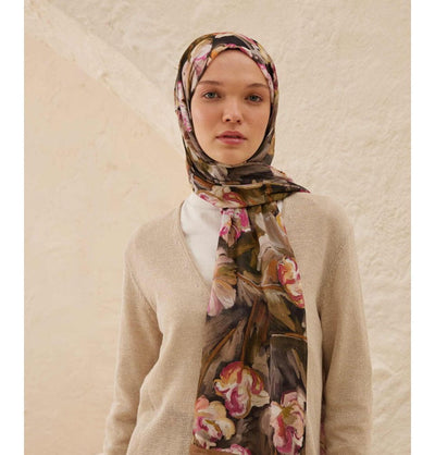Modefa Shawl Brown Rami Lightweight Hijab Shawl Lavinia - Brown