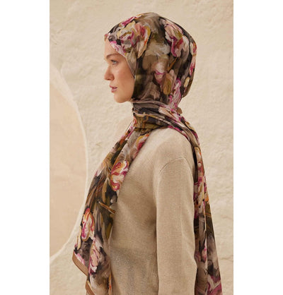 Modefa Shawl Brown Rami Lightweight Hijab Shawl Lavinia - Brown