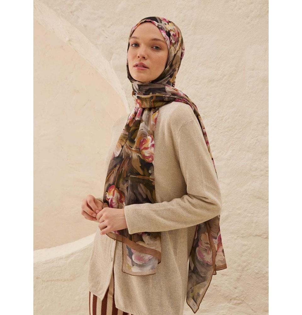 Modefa Shawl Brown Rami Lightweight Hijab Shawl Lavinia - Brown