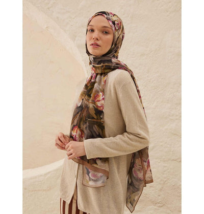 Modefa Shawl Brown Rami Lightweight Hijab Shawl Lavinia - Brown