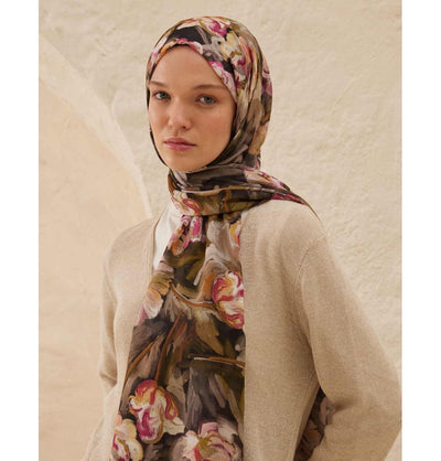Modefa Shawl Brown Rami Lightweight Hijab Shawl Lavinia - Brown