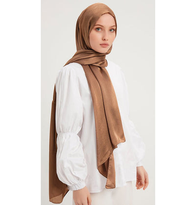 Modefa Shawl Brown Shine Hijab Shawl - Brown